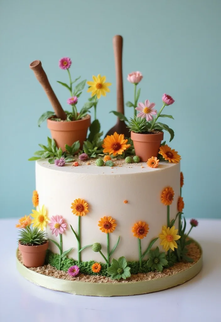 23 Impressive Birthday Cake Designs for Men That Will Steal the Show! - 20. The Gardening Cake 1
