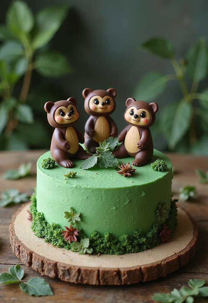 9 Whimsical Star Wars Cake Designs That Are Out of This World! - 5. Ewok Forest Celebration Cake 1