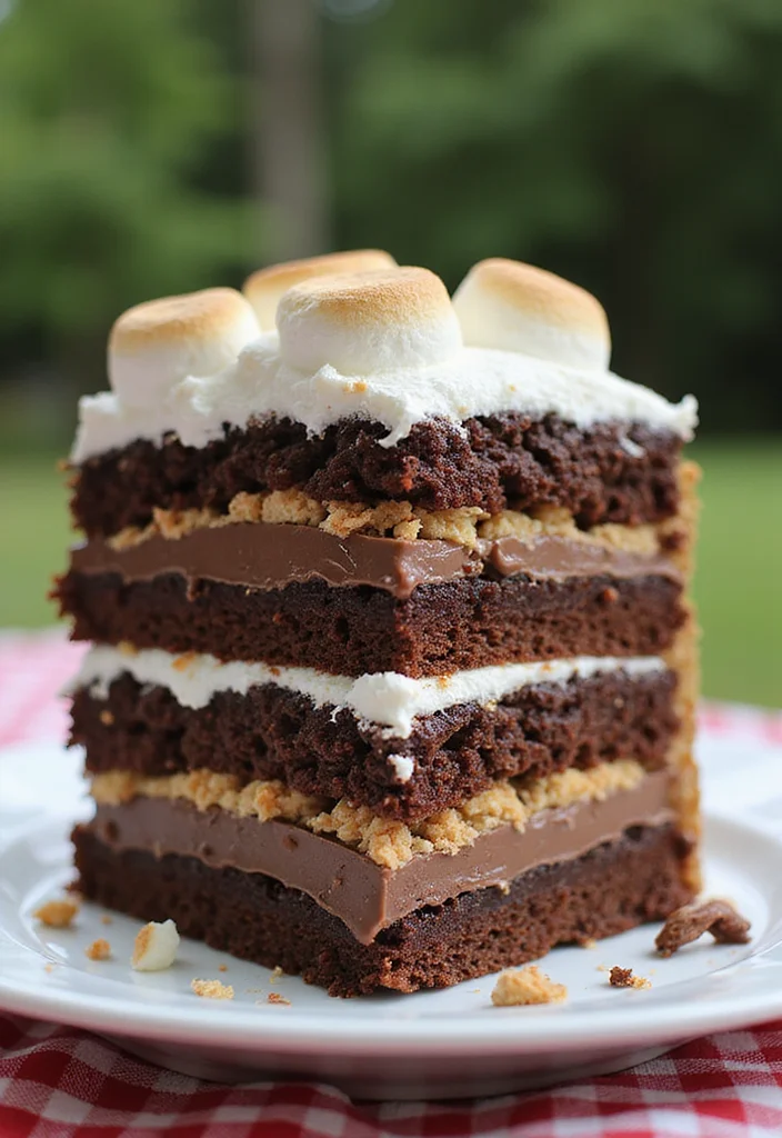Gourmet Brown Birthday Cake Recipes That Will Make You the Star of the Party! - 5. S’mores Chocolate Cake 1
