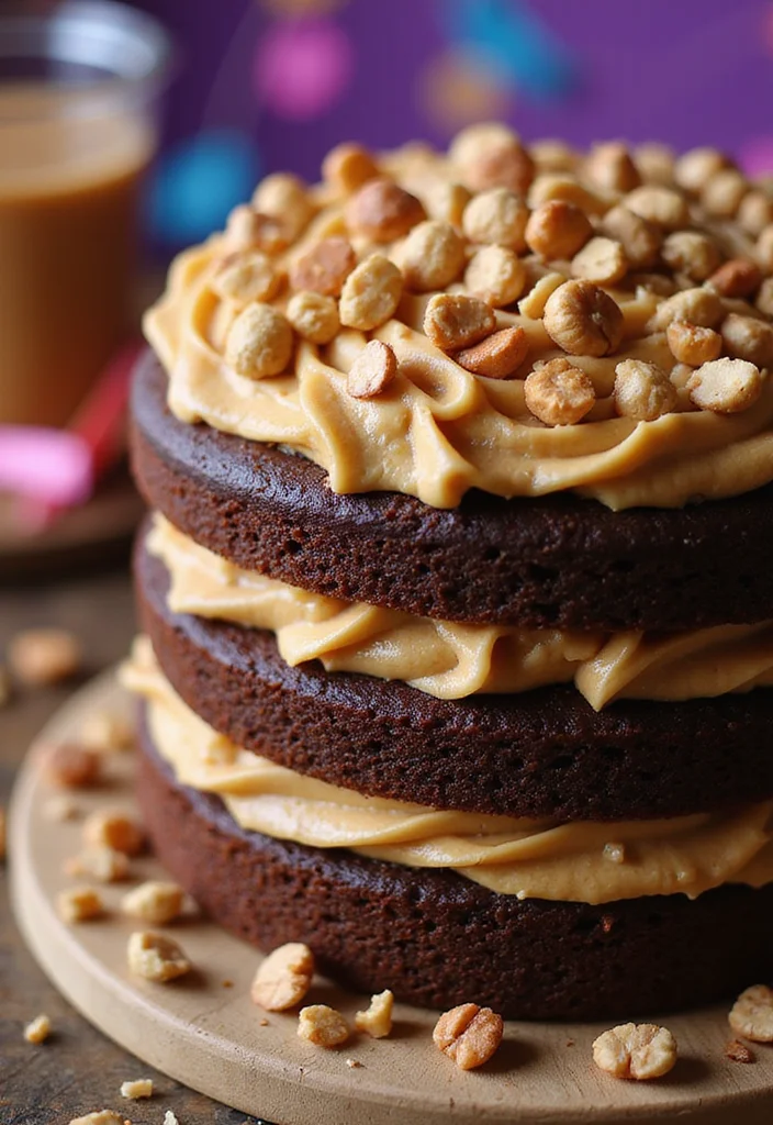 Gourmet Brown Birthday Cake Recipes That Will Make You the Star of the Party! - 9. Peanut Butter Chocolate Cake 1