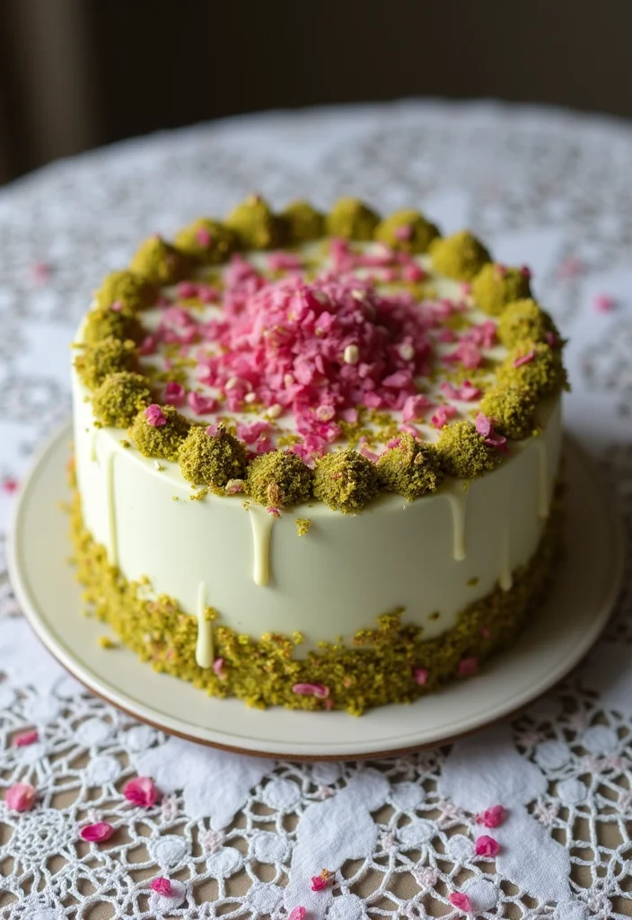 Your Guide to 20 Delectable Lobola Cake Ideas for Every Celebration! - 11. Pistachio and Rose Water Lobola Cake 1