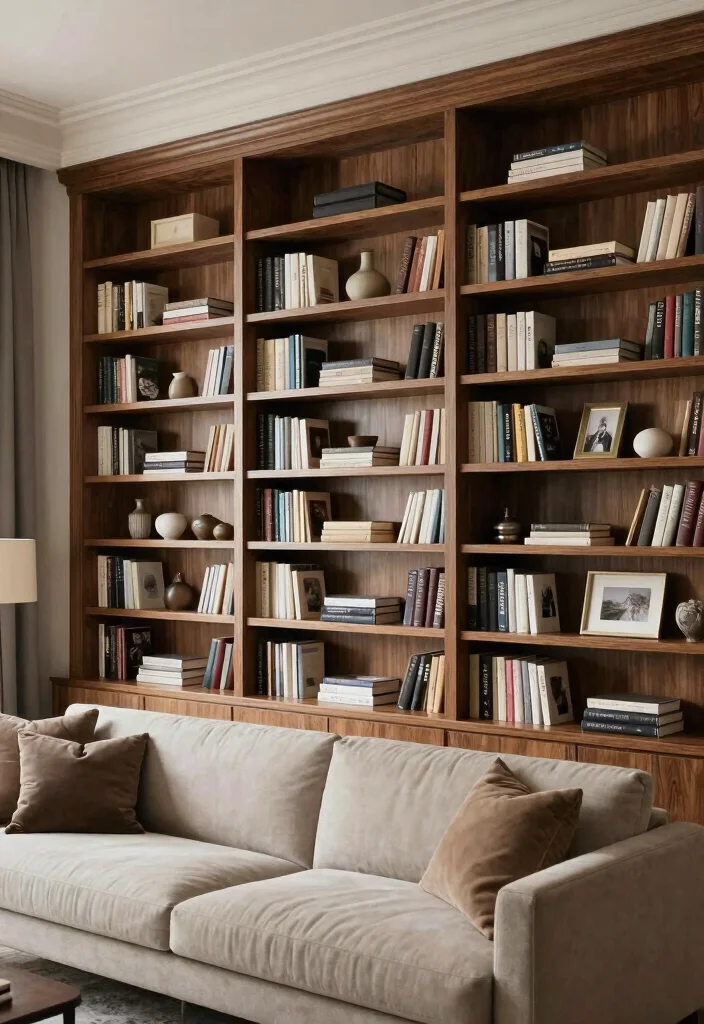 14 Simple Book Shelf Ideas With Clean Minimal Style - 10. Built-In Bookshelves 1