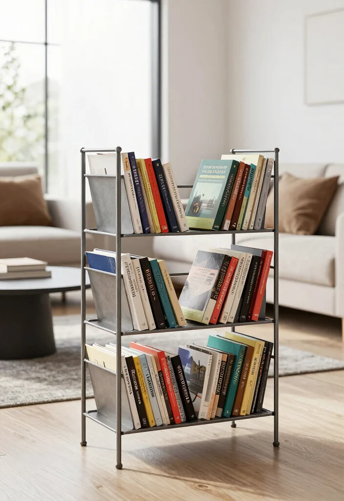 14 Simple Book Shelf Ideas With Clean Minimal Style - 11. Open Book Rack 1