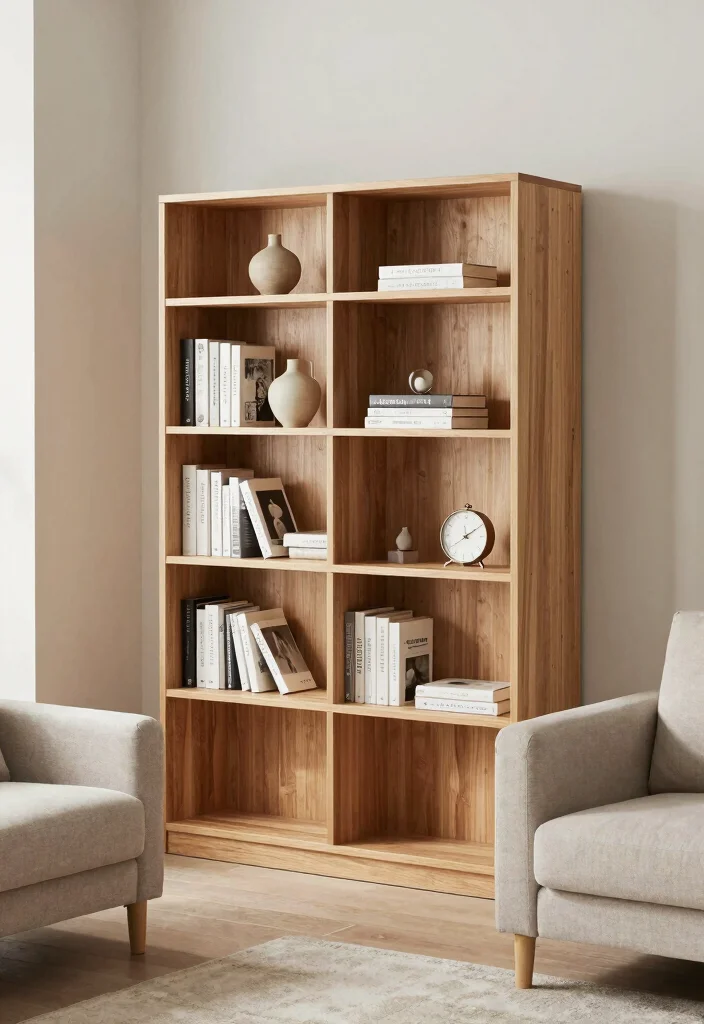 14 Simple Book Shelf Ideas With Clean Minimal Style - 5. Minimalist Bookcase 1