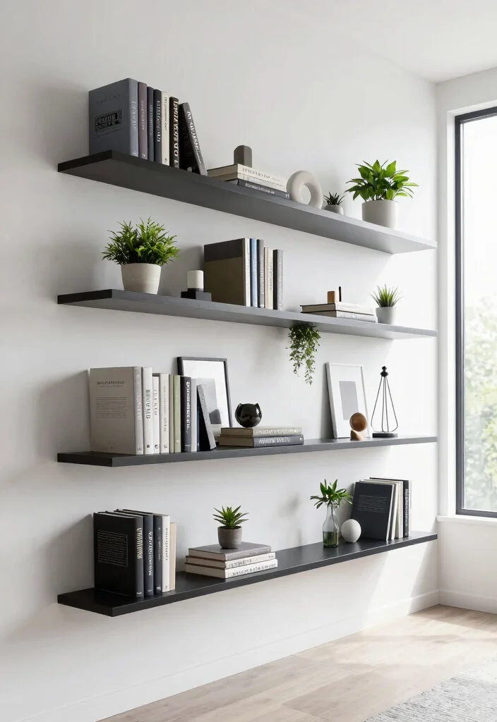 15 Nathan James Bookshelf Ideas With Modern Appeal - 3. The Floating Bookshelf 1