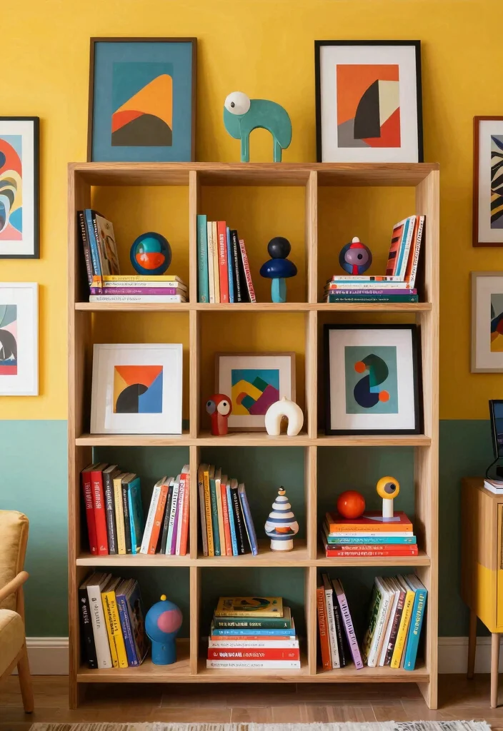 15 Nathan James Bookshelf Ideas With Modern Appeal - 9. The Artistic Display 1