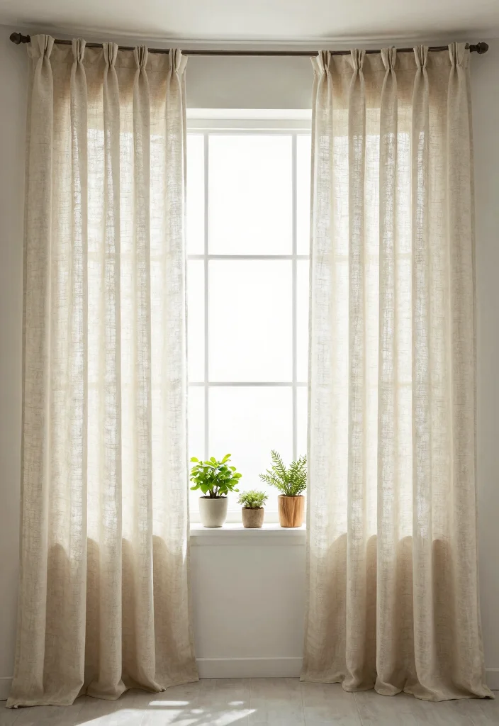 15 Square Bay Window Curtains Ideas With Tailored Style - 11. Eco-Friendly Curtain Options 1