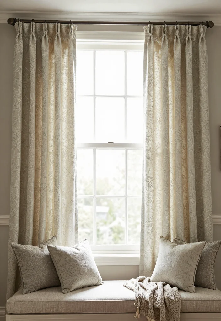 15 Square Bay Window Curtains Ideas With Tailored Style - 12. Custom-Made Curtains for the Perfect Fit 1