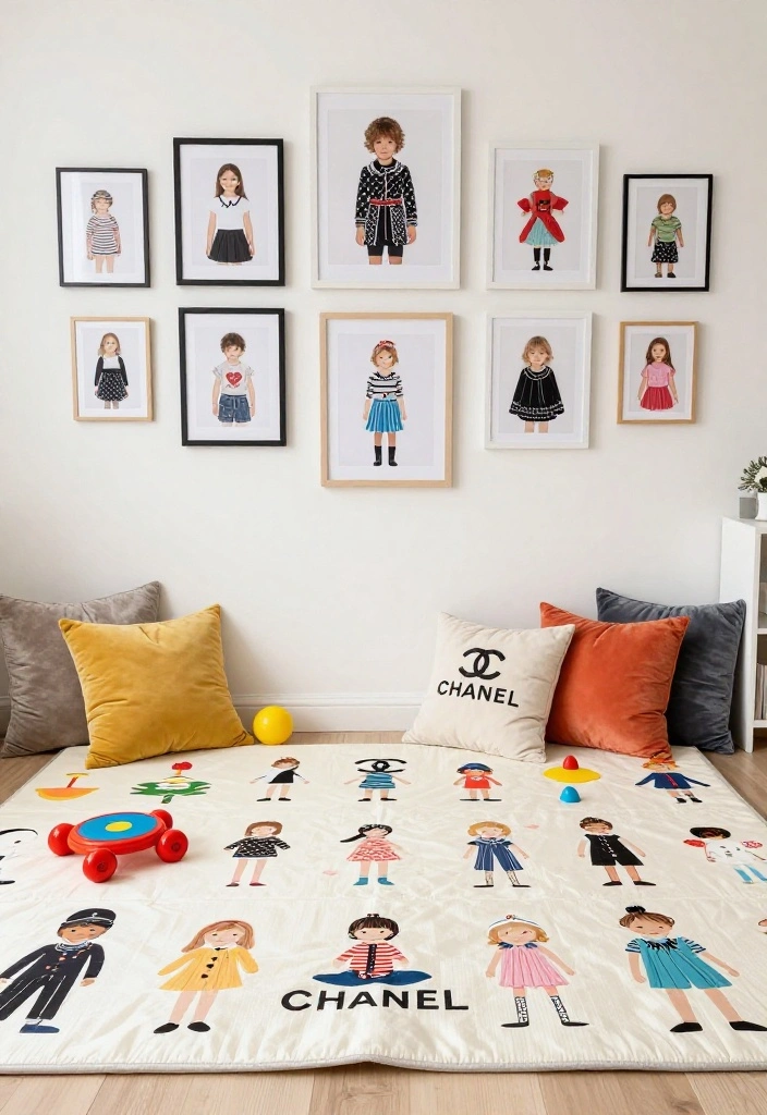 16 Chanel Wall Art Ideas With Luxe Fashion Vibes - 10. Chanel Kids' Fashion Art 1