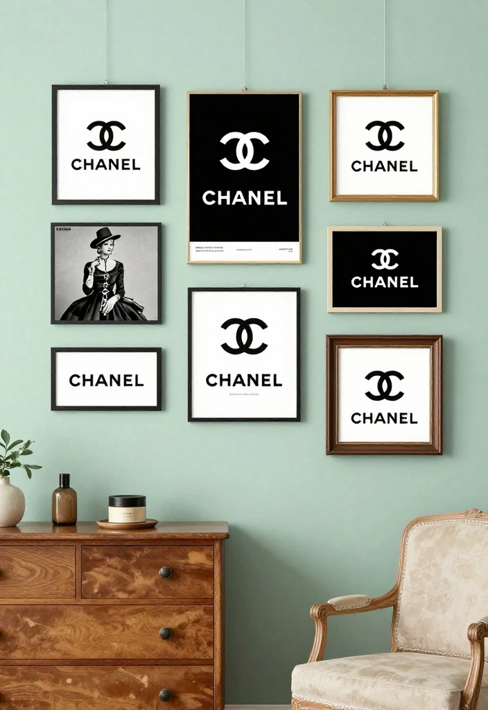 16 Chanel Wall Art Ideas With Luxe Fashion Vibes - 11. Vintage Chanel Advertisements 1