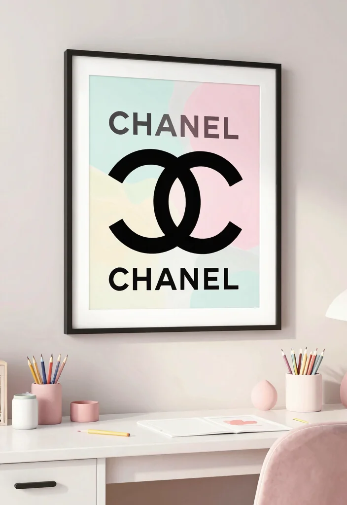 16 Chanel Wall Art Ideas With Luxe Fashion Vibes - 15. Personalized Chanel Art 1