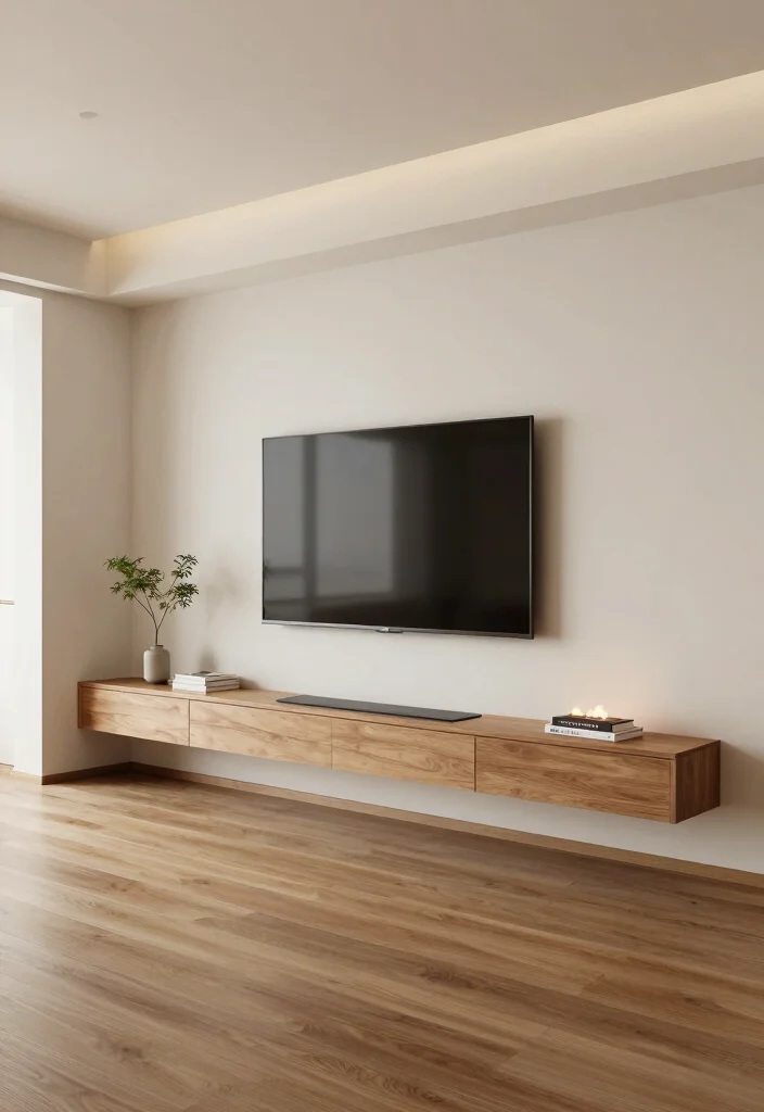 16 TV Unit Design Modern With Fireplace Ideas That Wow - 1. Floating TV Unit with Linear Fireplace 1