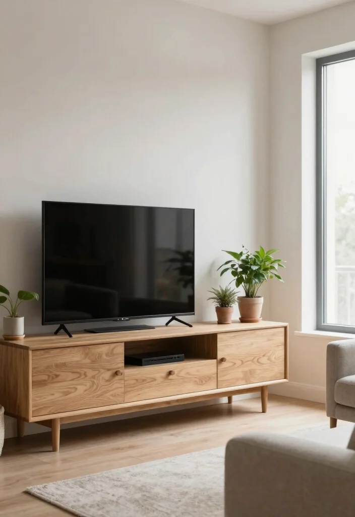 16 TV Unit Design Modern With Fireplace Ideas That Wow - 4. Minimalist Wood TV Unit with Fireplace 1