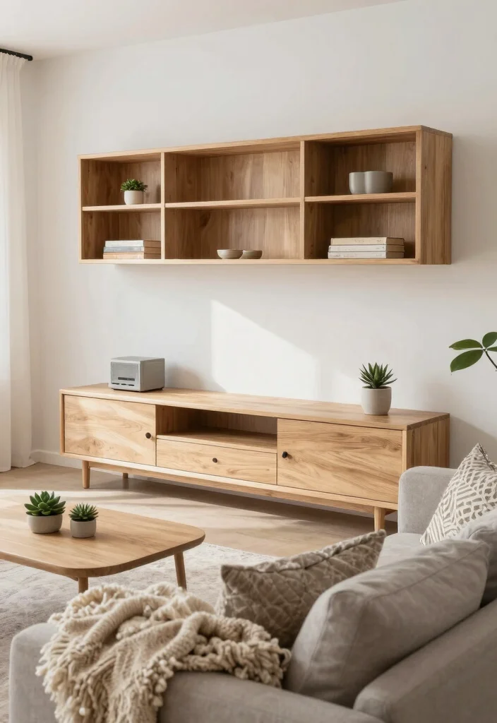 16 TV Unit Design Modern With Fireplace Ideas That Wow - 6. Scandinavian TV Unit with Cozy Fireplace 1