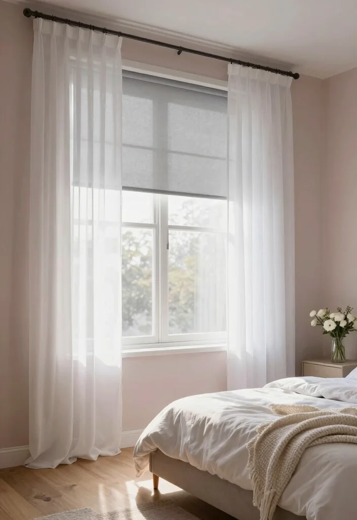 17 Blinds and Curtains Ideas That Layer Beautifully - 1. Sheer Elegance 1