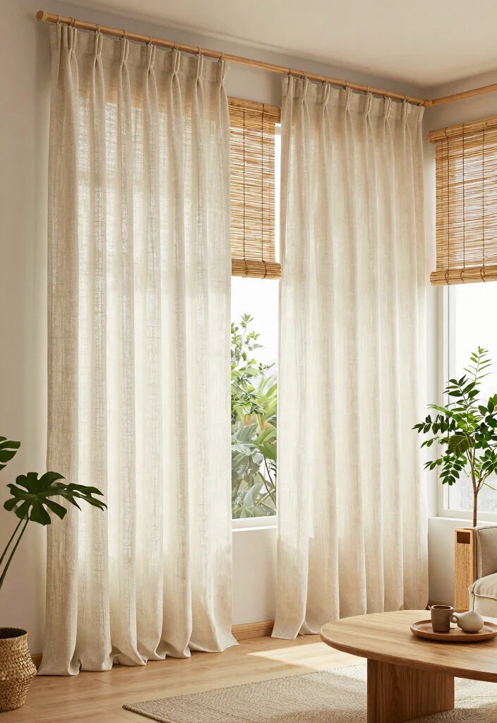 17 Blinds and Curtains Ideas That Layer Beautifully - 16. Eco-Friendly Choices 1