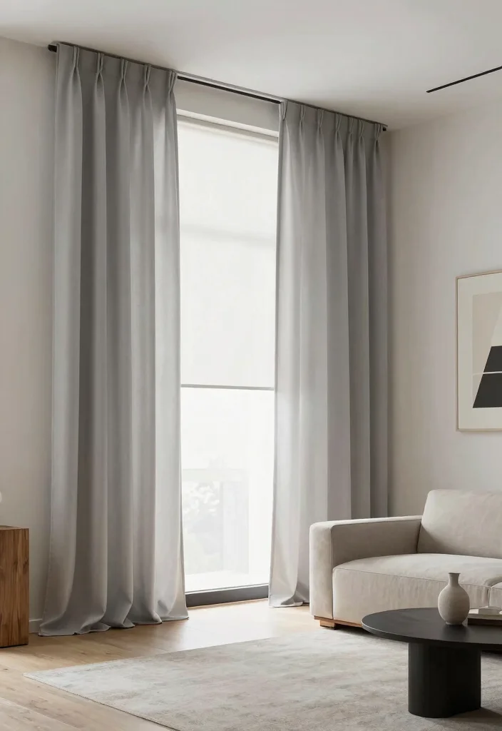 17 Blinds and Curtains Ideas That Layer Beautifully - 4. Minimalist Appeal 1