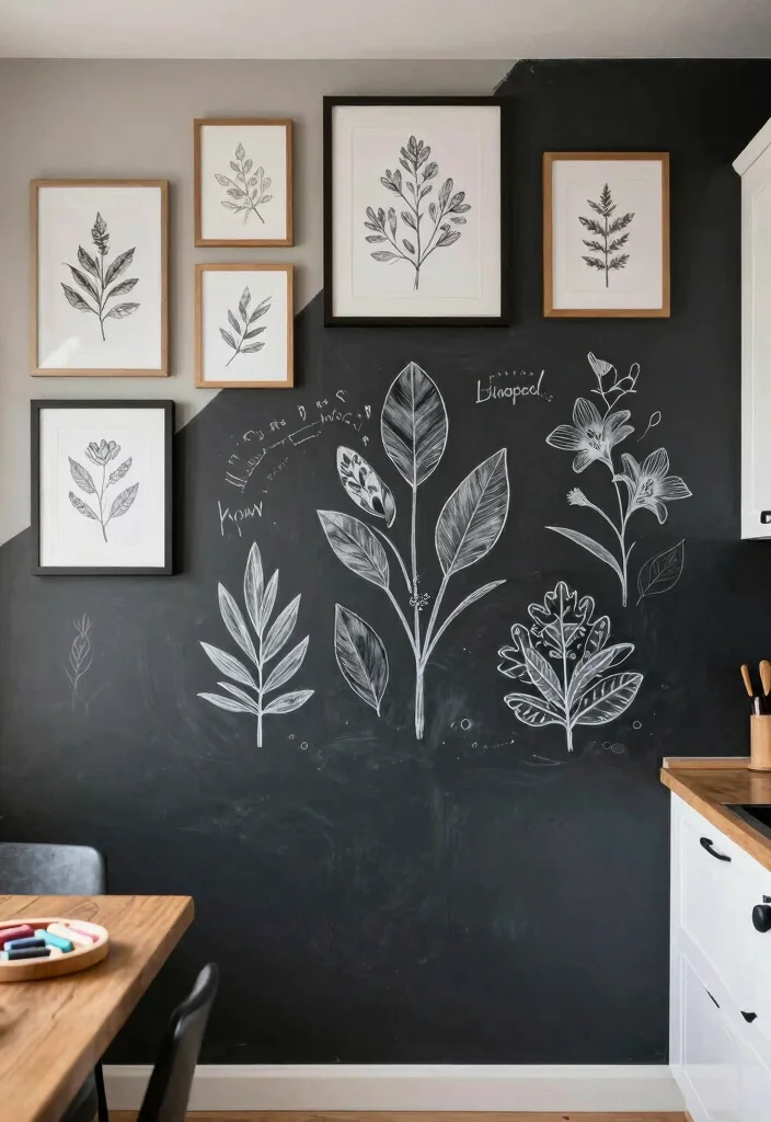 17 Room Decor Drawings Wall Art Ideas With Creative Flair - 14. Interactive Botanical Art 1