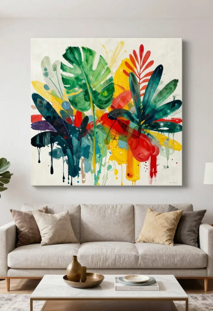 17 Room Decor Drawings Wall Art Ideas With Creative Flair - 4. Abstract Botanical Art 1