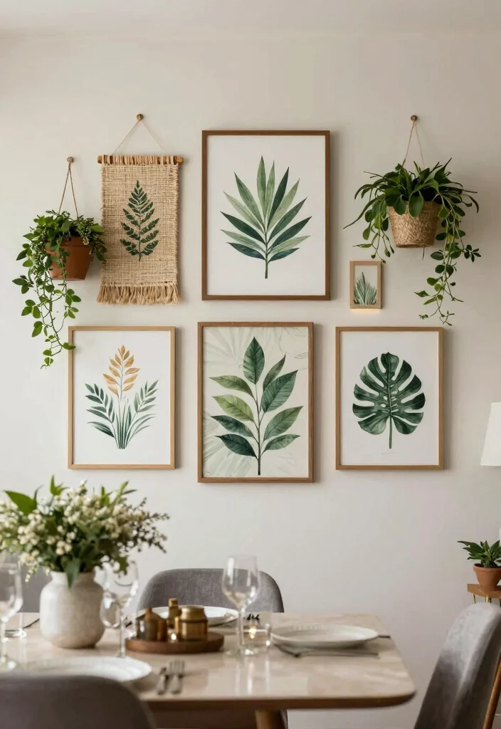 17 Room Decor Drawings Wall Art Ideas With Creative Flair - 7. Layered Botanical Motifs 1