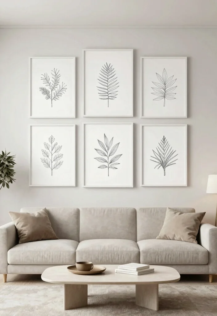 17 Room Decor Drawings Wall Art Ideas With Creative Flair - 9. Minimalist Botanical Art 1
