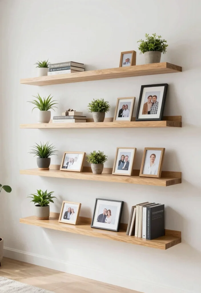 17 Wood Shelf Ideas That Add Natural Warmth - 1. Floating Wood Shelves for a Sleek Look 1