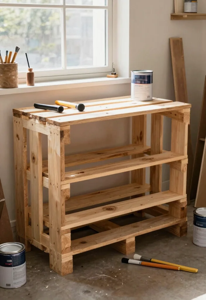 17 Wood Shelf Ideas That Add Natural Warmth - 11. DIY Pallet Wood Shelf for a Custom Option 1