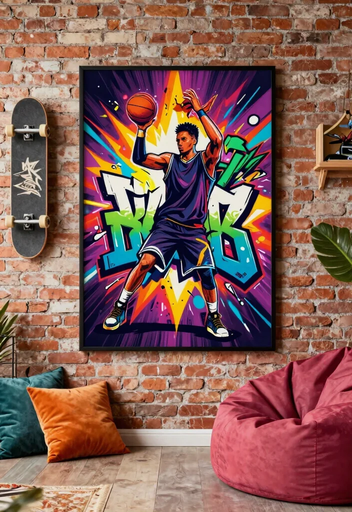 18 Basketball Poster 2026 Trending Ideas With Bold Sports Energy - 8. Artistic Graffiti Styles 1
