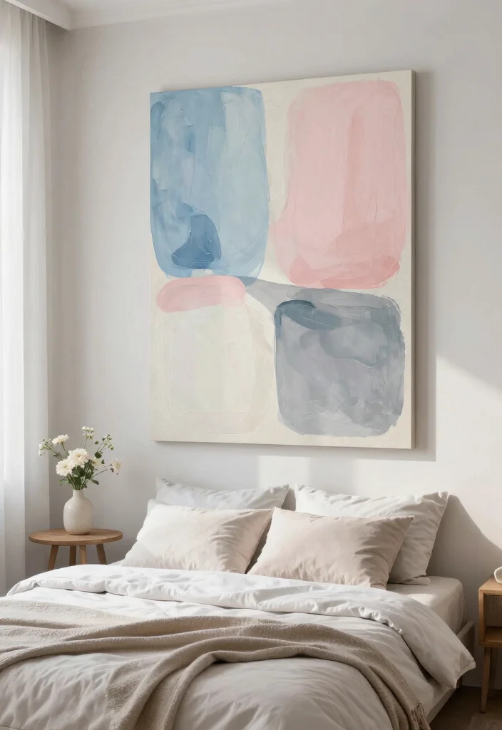 18 Bedroom Ideas Wall Decor Design 2026 Trending That Transform Your Space - 1. Abstract Art Panels 1