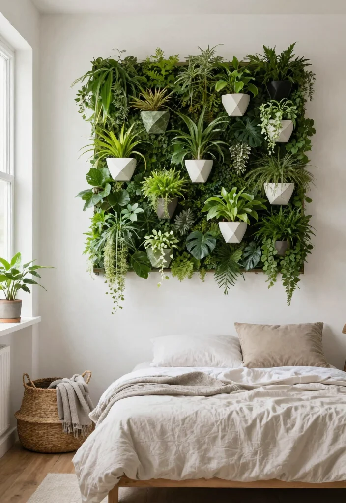 18 Bedroom Ideas Wall Decor Design 2026 Trending That Transform Your Space - 12. Simple Wall Décor with Plants 1