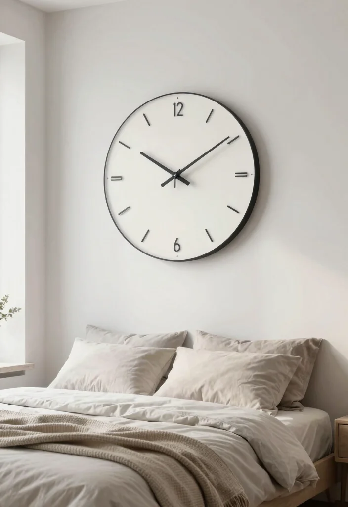 18 Bedroom Ideas Wall Decor Design 2026 Trending That Transform Your Space - 16. Minimalist Wall Clocks 1