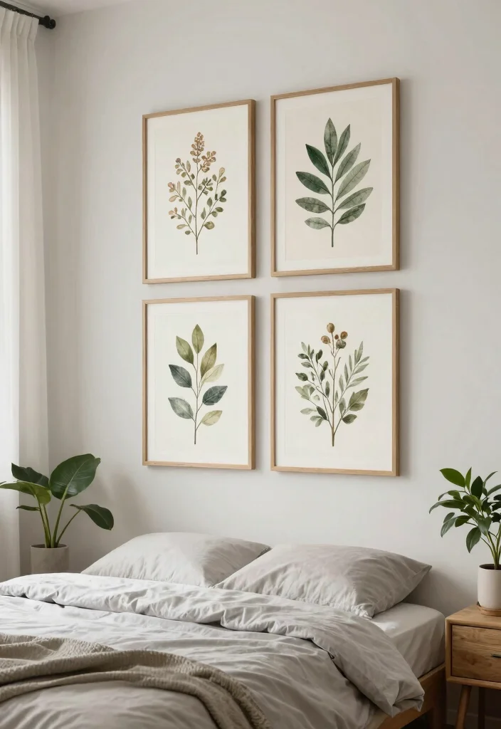 18 Bedroom Ideas Wall Decor Design 2026 Trending That Transform Your Space - 7. Nature-Inspired Prints 1