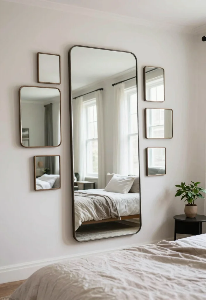 18 Bedroom Ideas Wall Decor Design 2026 Trending That Transform Your Space - 9. Layered Mirrors 1