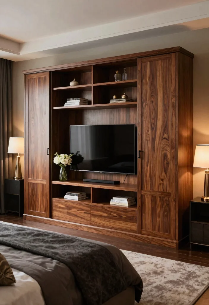 18 Modern TV Unit Ideas for Master Bedrooms with Sleek Finishes - 2. Cabinetry Chic 1