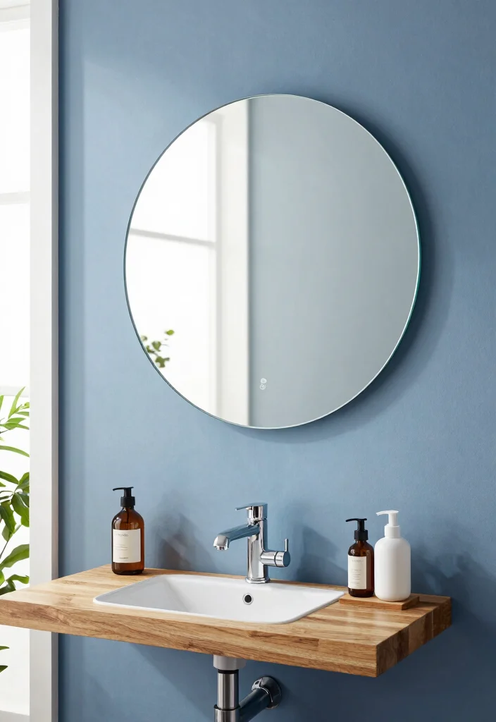 18 Round Bathroom Mirrors Ideas With Soft Modern Touch - 6. Eco-Friendly Recycled Glass Mirrors 1