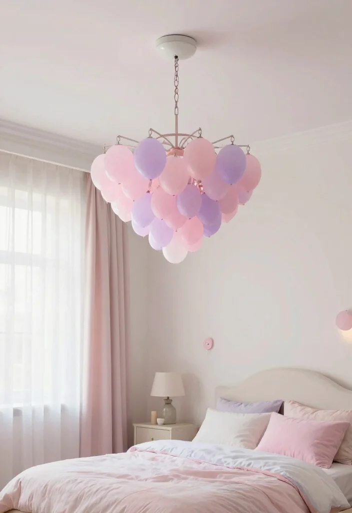 18 Small Bedroom Chandelier Ideas That Add Elegant Glow - 11. Soft Pastel Tiered Chandelier 1