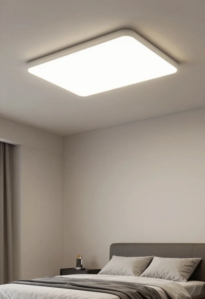 18 Small Bedroom Chandelier Ideas That Add Elegant Glow - 16. Futuristic LED Panel Chandelier 1