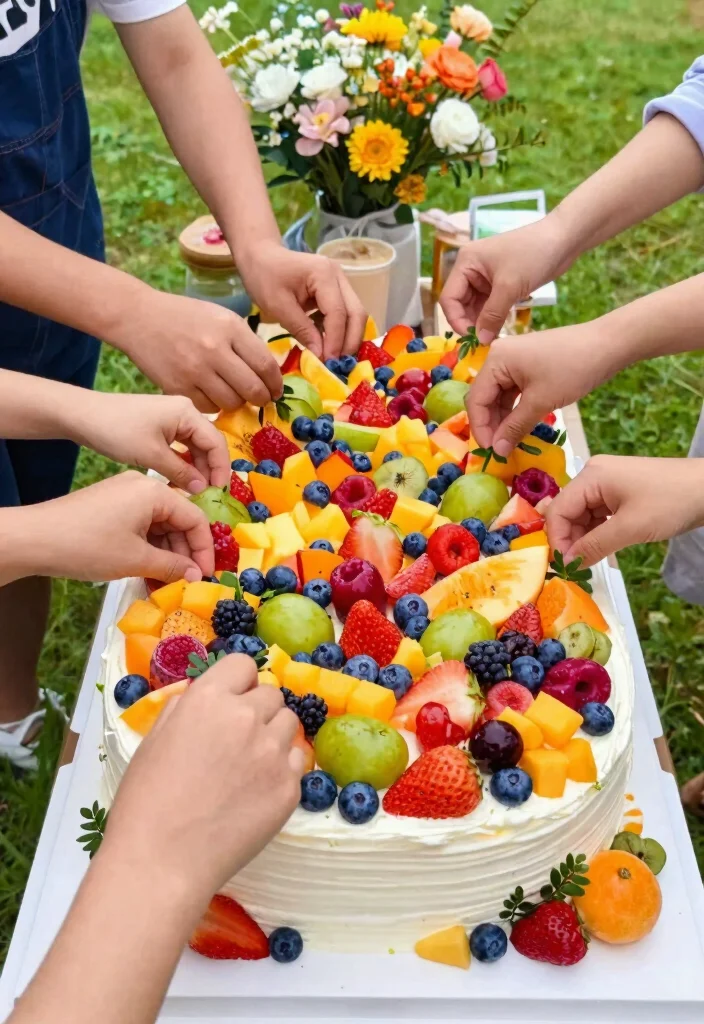 10 Engagement Bento Cake Ideas That Keep Frosting Intact During Transport - 4. Fruit Fiesta Bento Cake 1