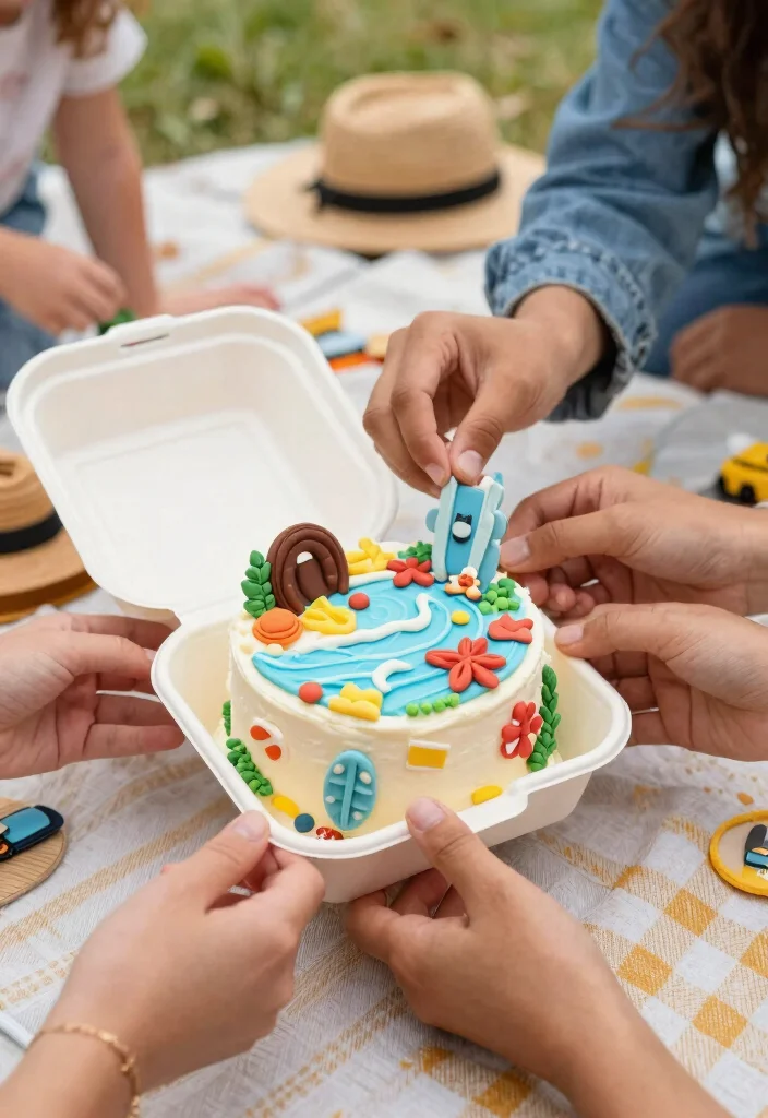 10 Engagement Bento Cake Ideas That Keep Frosting Intact During Transport - 9. Themed Engagement Bento Cake 1