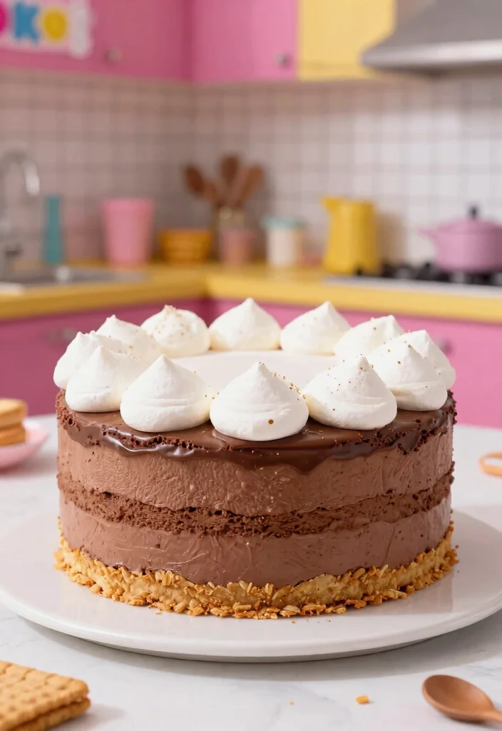 10 K-Pop Demon Hunters Cake Ideas Without Fondant Work - 10. K-Pop Themed S’mores Cake 1