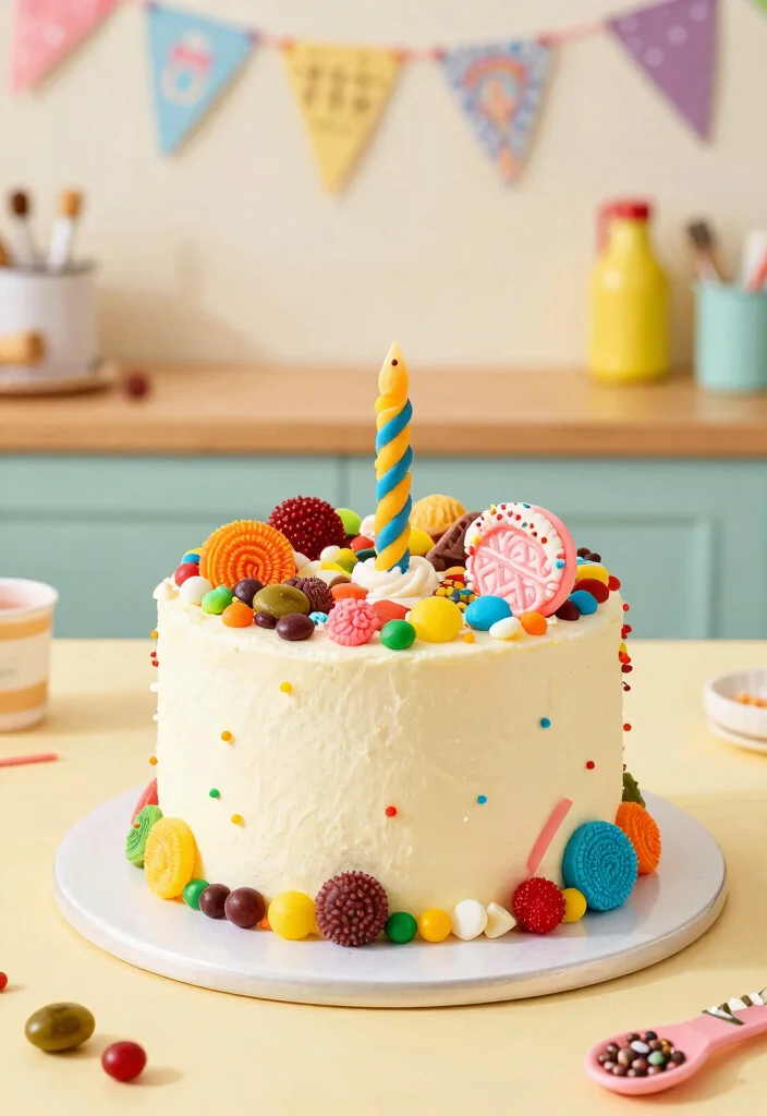 10 K-Pop Demon Hunters Cake Ideas Without Fondant Work - 7. K-Pop Candy Bar Cake 1