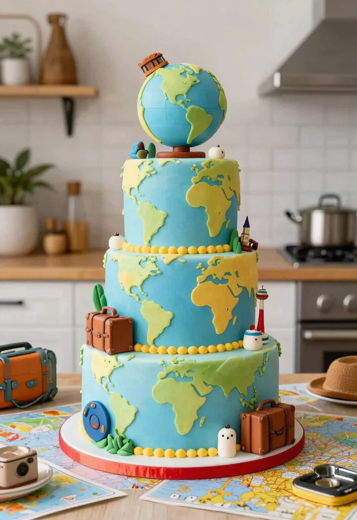 12 60th Anniversary Cake Ideas That Support Heavy Tiers - 10. Themed Adventure Cake 1