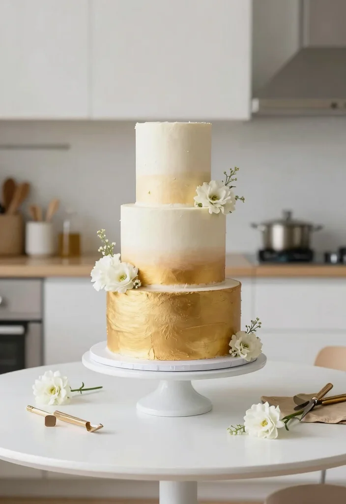 12 60th Anniversary Cake Ideas That Support Heavy Tiers - 5. Elegant Ombre Effect 1