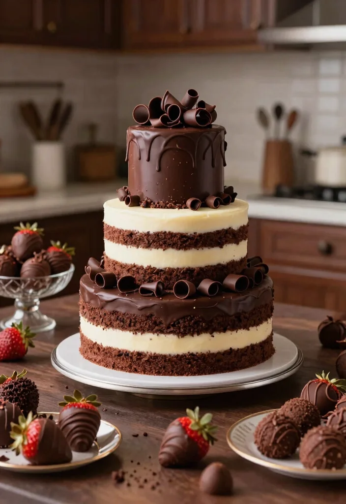 12 60th Anniversary Cake Ideas That Support Heavy Tiers - 9. Chocolate Paradise 1