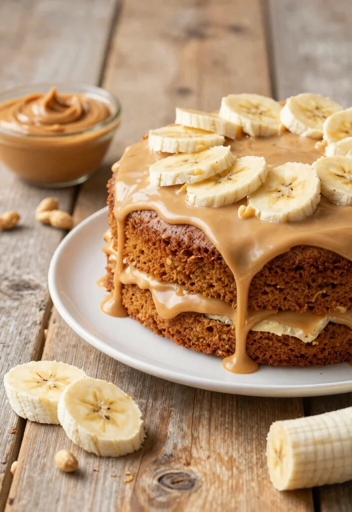 12 Boyfriend Birthday Cake Ideas That Look Masculine Without Fondant Experience - 11. Peanut Butter Banana Cake 1