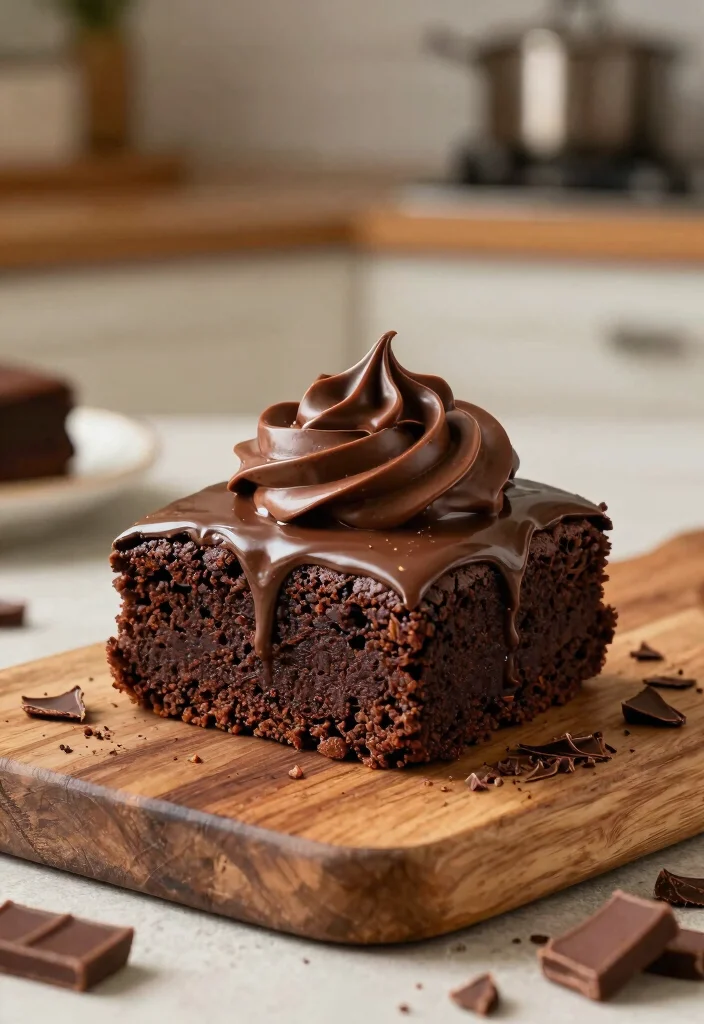 12 Boyfriend Birthday Cake Ideas That Look Masculine Without Fondant Experience - 12. Brownie Cake with Whipped Chocolate Ganache 1