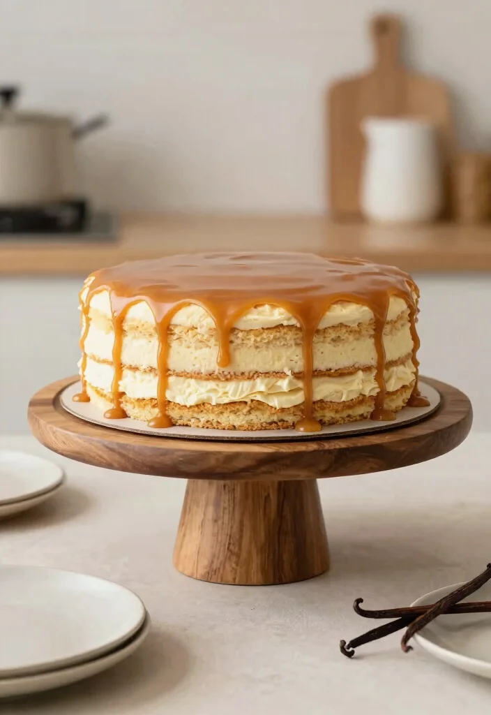 12 Boyfriend Birthday Cake Ideas That Look Masculine Without Fondant Experience - 3. Classic Vanilla Bean Cake with Caramel Drizzle 1