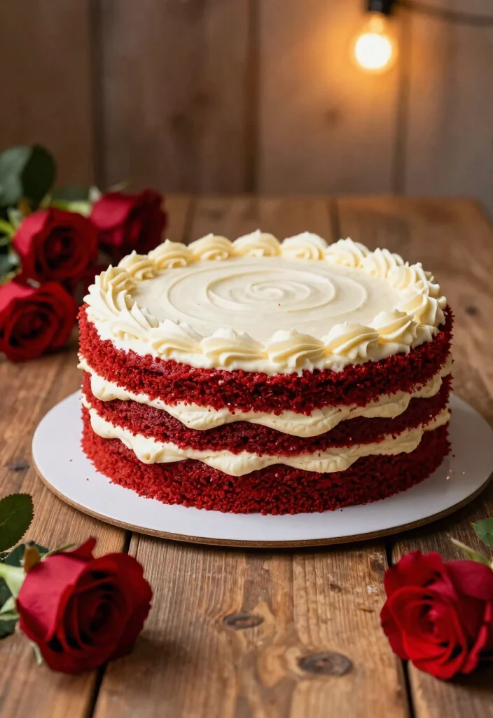 12 Boyfriend Birthday Cake Ideas That Look Masculine Without Fondant Experience - 4. Red Velvet Cake with Cream Cheese Frosting 1