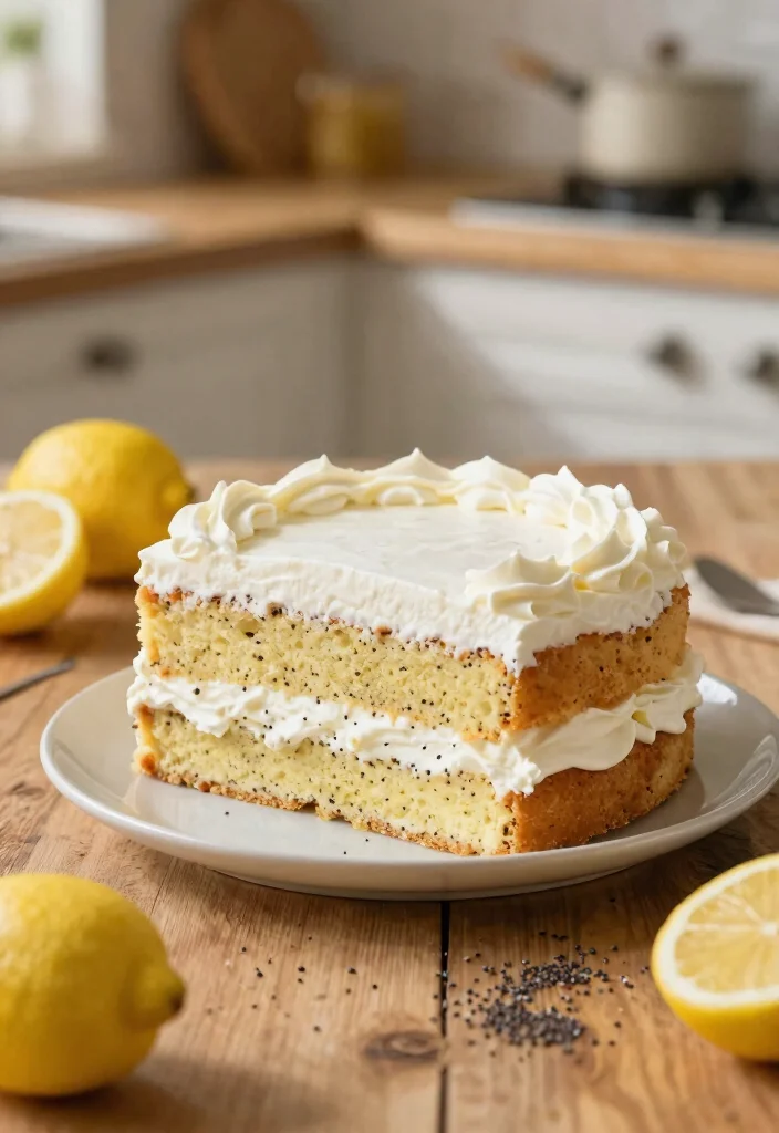 12 Boyfriend Birthday Cake Ideas That Look Masculine Without Fondant Experience - 7. Lemon Poppy Seed Cake with Whipped Cream 1