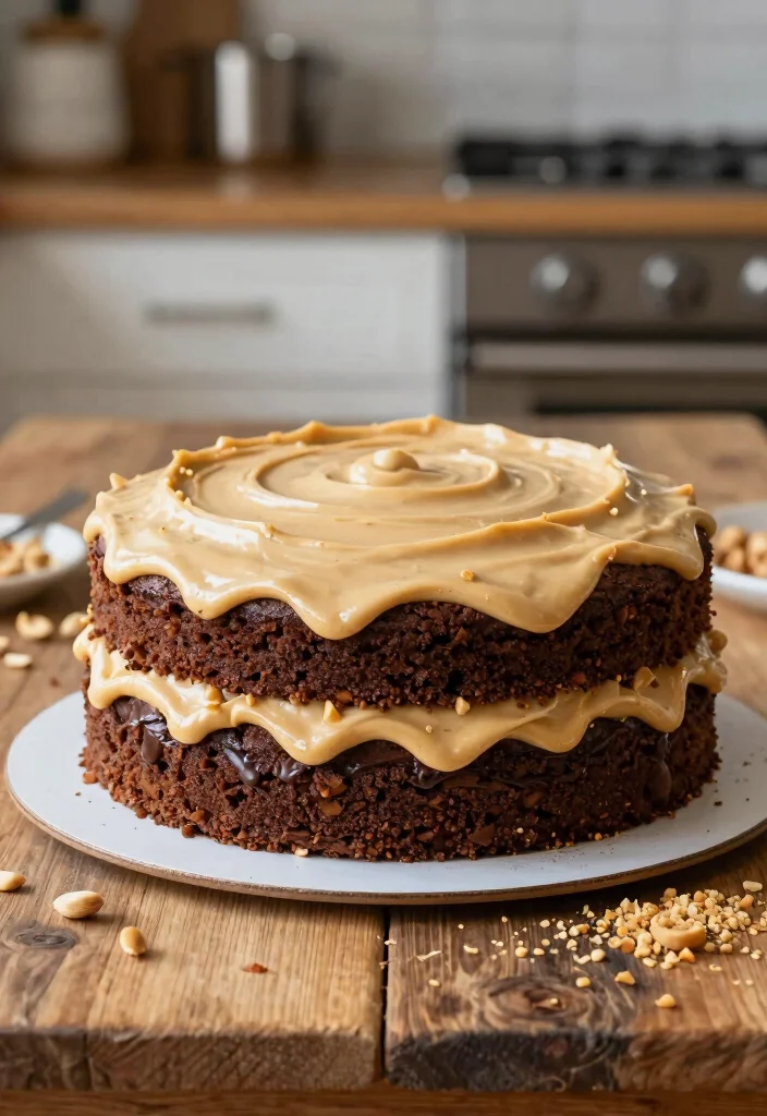 12 Boyfriend Birthday Cake Ideas That Look Masculine Without Fondant Experience - 8. Chocolate Peanut Butter Cake 1